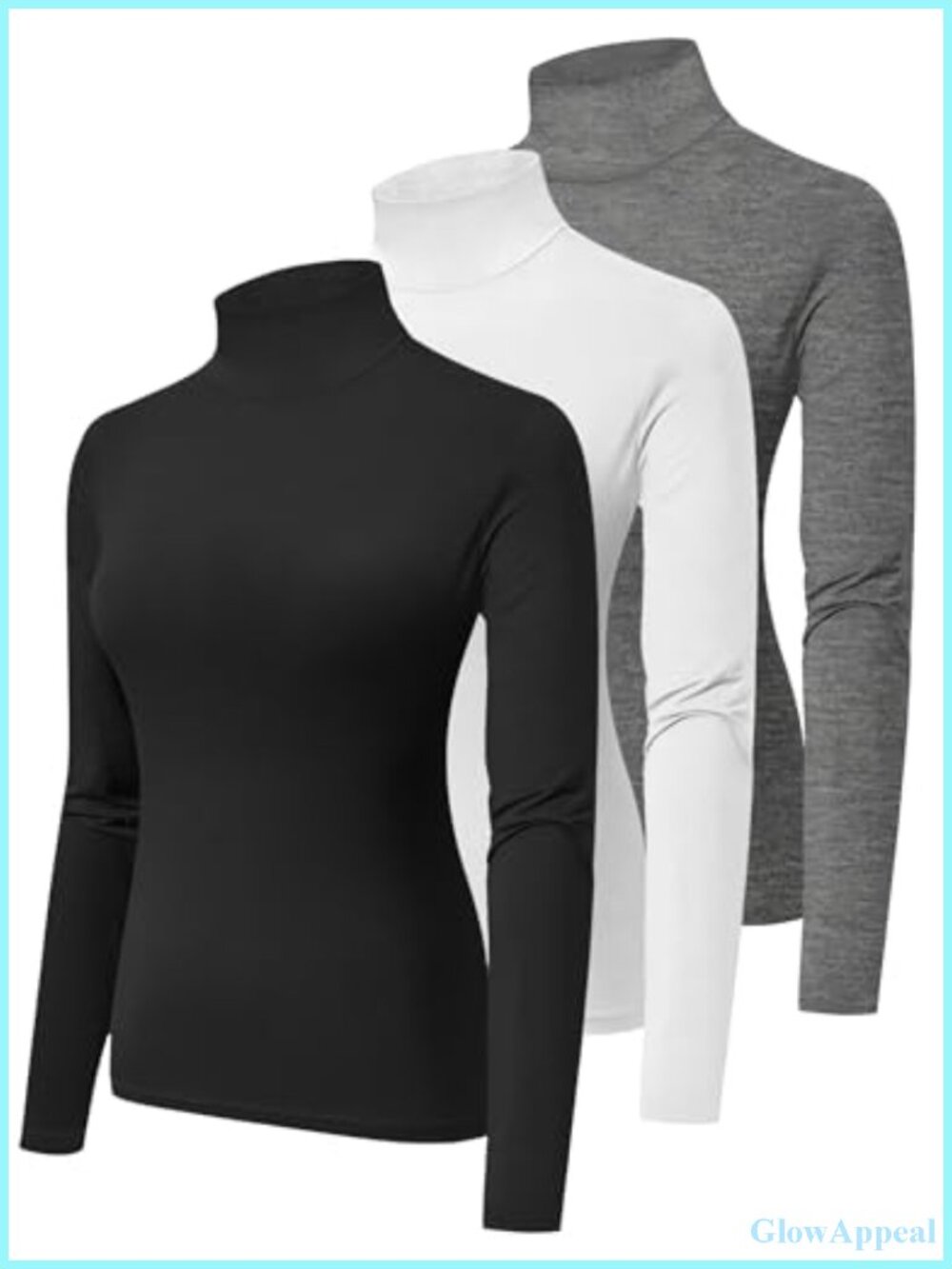 Turtleneck Long Sleeve Slim Fit Base Layer Top